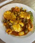 Rape-horno-almejas-gambas-salsa-americana-asador-loraida